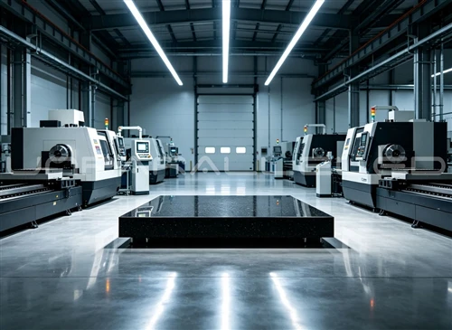 Granite Equipment Bases Feature Solid Weight To Absorb Vibration During Equip...